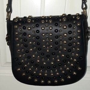 Black leather purse